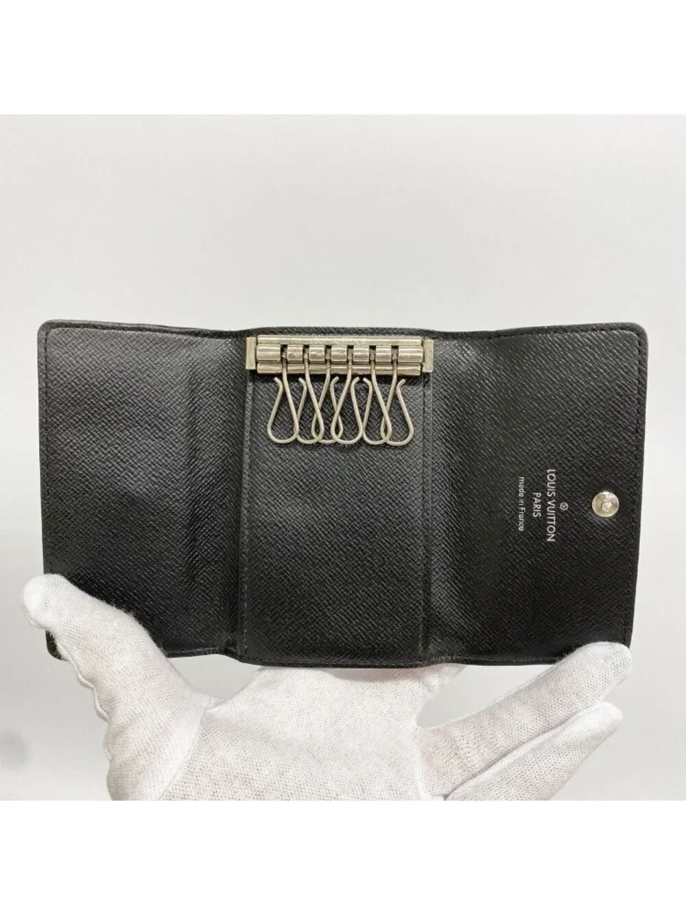 Louis Vuitton Key Case Damier Graphite Multicles 6 Black Gray Key Holder